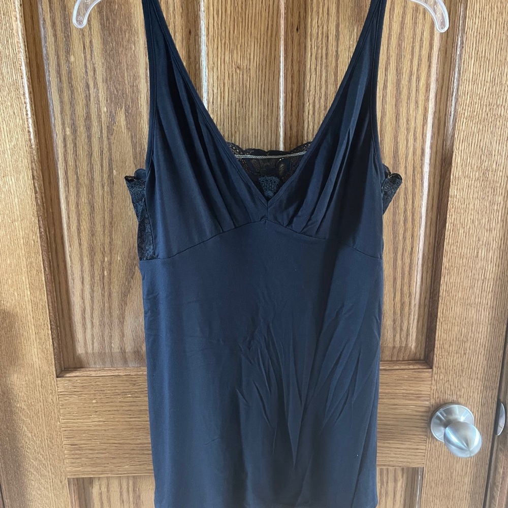 Alfani New Black  Lace Top XL